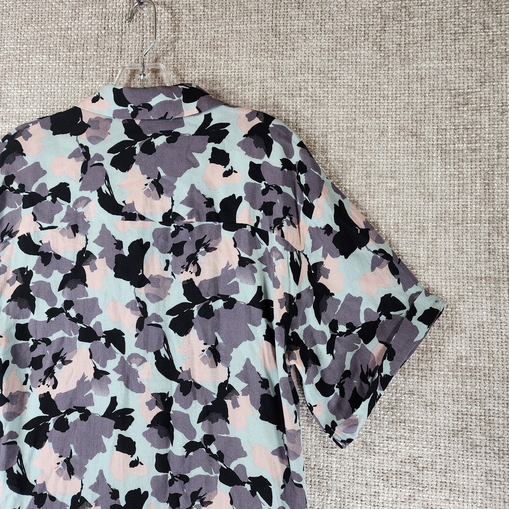 Maeve Anthropologie Long Floral Duster Blouse Womens XS Short Sleeve Flowy - Picture 8 of 12